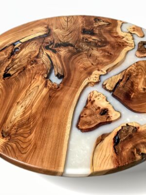 White Resin Round Coffee Table