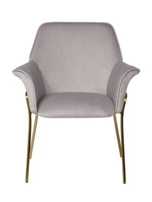White Fabric Dining Chair - GildedMajesty