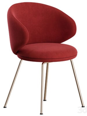 Red Velvet Dining Chair - CrimsonCrown