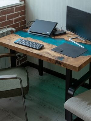 Small study room table - Epoxy resin