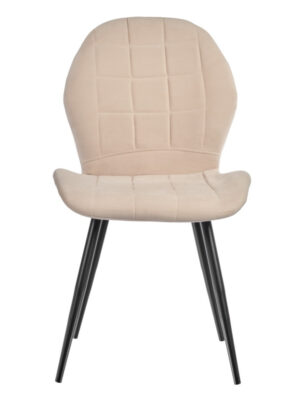 White Fabric Dining Chair - ChicNoir