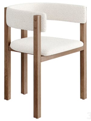 Modern Boucle Dining Chair - HarmonySeat